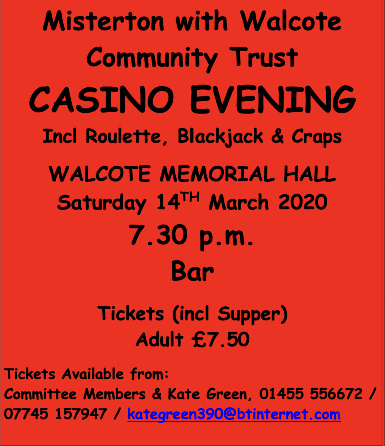 Walcote Memorial Hall - Casino Night